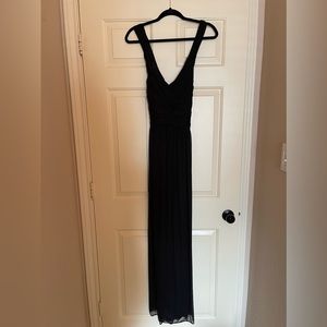 David’s Bridal Shop black formal dress. Back cross design. Worn once